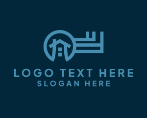 Lock - Blue Key Realty logo design