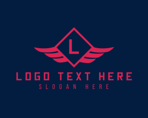 Delivery - Diamond Wings Airline logo design