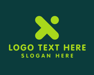 Green - Tech Letter X Business logo design