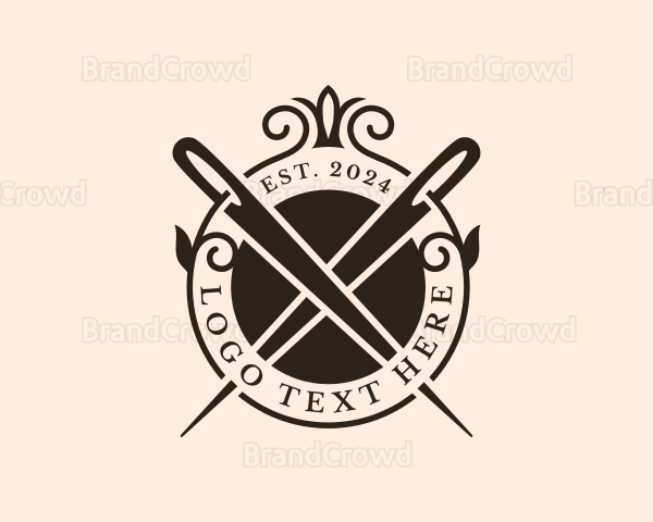 Tailoring Needle Embroidery Logo