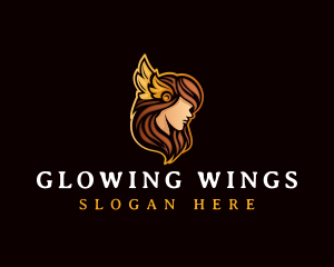 Woman Valkyrie Wing logo design