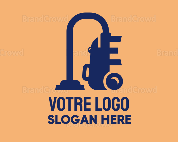 Blue Vacuum Cleaner Logo