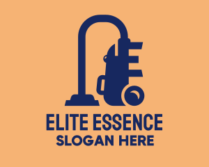 Cleaning Equipment - Blue Vacuum Cleaner logo design