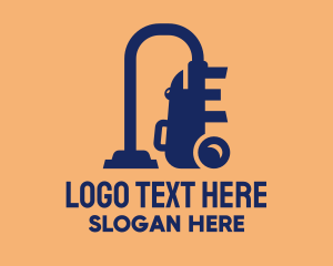Hygiene - Blue Vacuum Cleaner logo design
