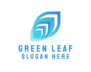 Modern Tech Leaf logo design