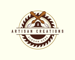 Handcraft - Chisel Wood Carpentry logo design