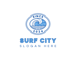 Wave Surfing Resort logo design