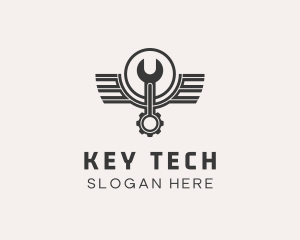 Wrench Gear Wings logo design