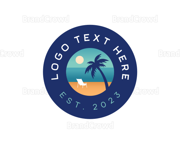 Beach Vacation Resort Logo