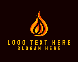 Flammable - Blazing Torch Flame logo design