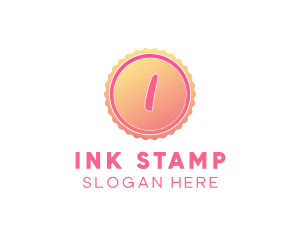 Dainty Gradient Stamp logo design