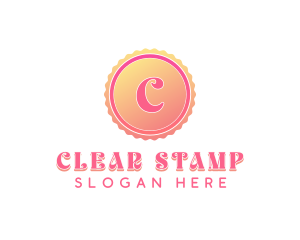 Dainty Gradient Stamp logo design