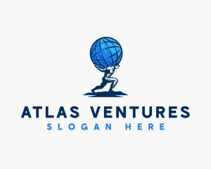 Strong Atlas Globe logo design