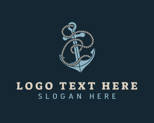 Boat - Sailor Anchor Rope logo design