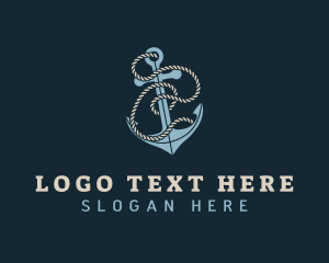 Anchor - Sailor Anchor Rope logo design