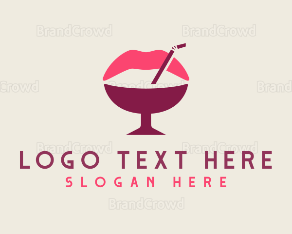 Lip Cocktail Straw Logo