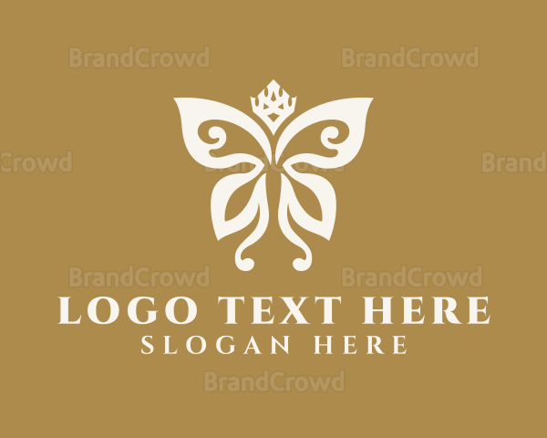 Elegant Butterfly Crown Logo
