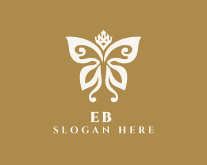 Elegant Butterfly Crown Logo