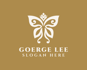 Elegant Butterfly Crown Logo