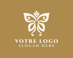 Elegant Butterfly Crown Logo