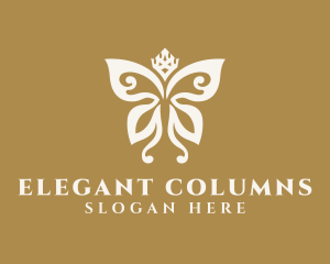 Elegant Butterfly Crown logo design