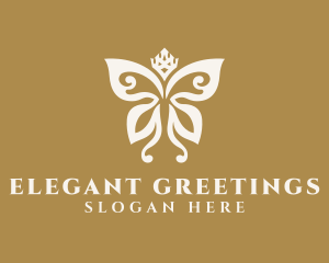 Elegant Butterfly Crown logo design