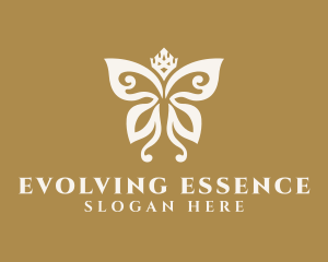 Elegant Butterfly Crown logo design