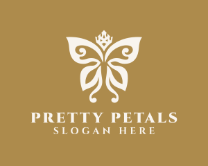 Elegant Butterfly Crown logo design