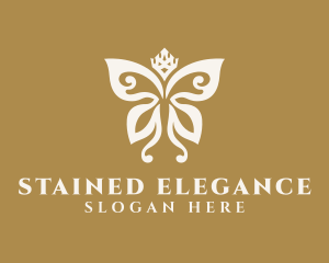 Elegant Butterfly Crown logo design