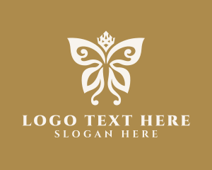 Elegant Butterfly Crown Logo