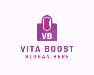 Vitamin - Pill Bag Pharmacy logo design