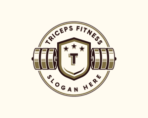 Gym Barbell Fitness logo design