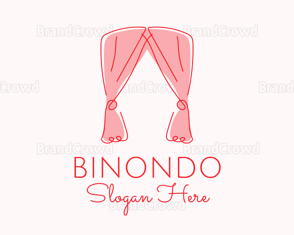 Pink Curtain Drapes Logo