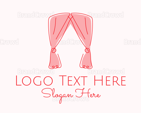 Pink Curtain Drapes Logo