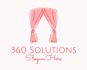 Pink Curtain Drapes logo design