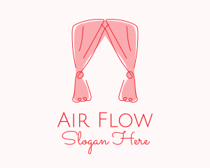 Pink Curtain Drapes logo design