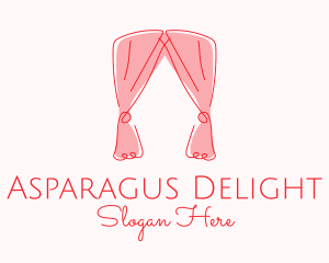 Pink Curtain Drapes logo design