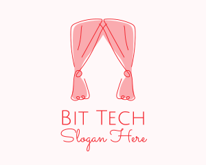 Pink Curtain Drapes logo design