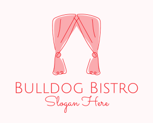 Pink Curtain Drapes logo design