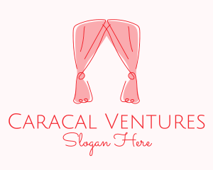 Pink Curtain Drapes logo design