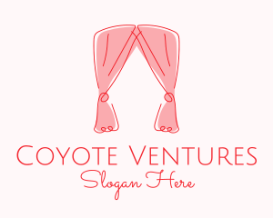 Pink Curtain Drapes logo design