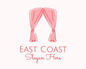 Pink Curtain Drapes logo design