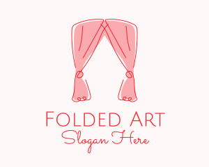 Pink Curtain Drapes logo design