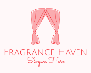 Pink Curtain Drapes logo design