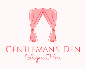 Pink Curtain Drapes logo design