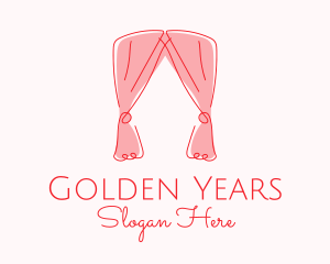 Pink Curtain Drapes logo design