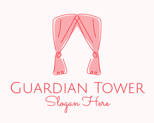 Pink Curtain Drapes logo design