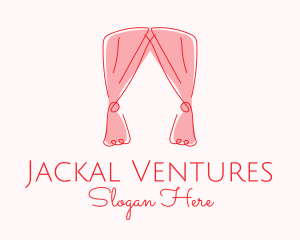 Pink Curtain Drapes logo design