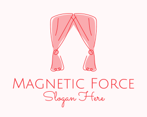 Pink Curtain Drapes logo design