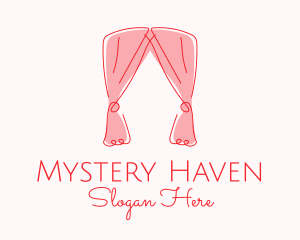 Pink Curtain Drapes logo design